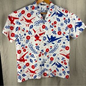 Legendary Hawaiian Top White L XL Latias & Latios Throwback Graphic Eon